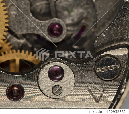 clockwork vintage mechanical watch, high resolution and detail clockwork vintage mechanical watch, high resolution and detail 130952782