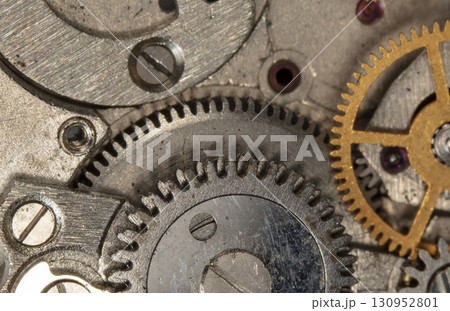 clockwork vintage mechanical watch, high resolution and detail clockwork vintage mechanical watch, high resolution and detail 130952801