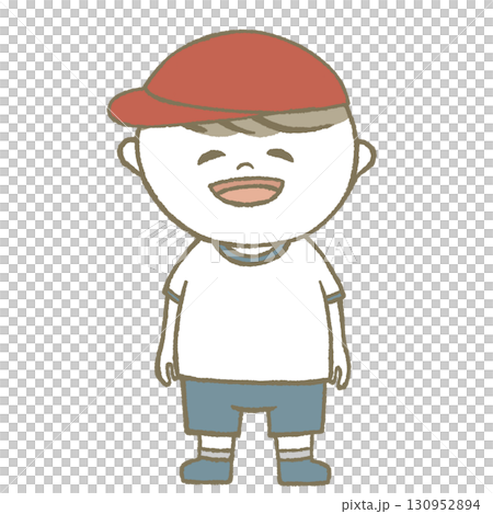 体操服を着た子供　男の子 130952894