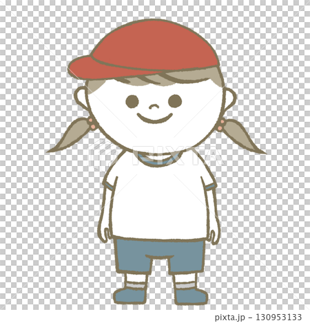 体操服を着た子供　女の子 130953133