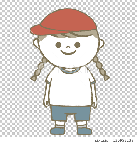 体操服を着た子供　女の子 130953135