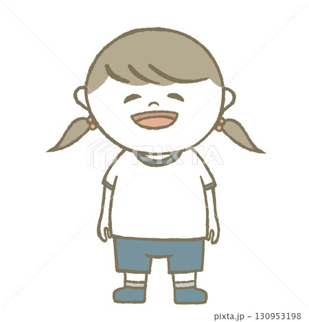 体操服を着た子供　女の子 130953198