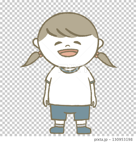 体操服を着た子供　女の子 130953198