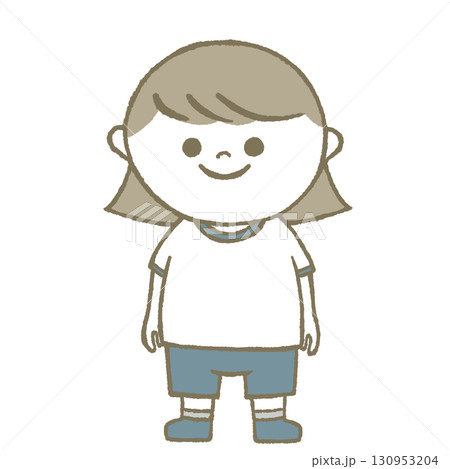 体操服を着た子供 女の子 体操服を着た子供 女の子 130953204