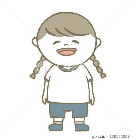 体操服を着た子供　女の子 130953208