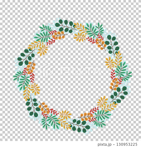 クリスマスリースのベクター素材イラスト 130953225