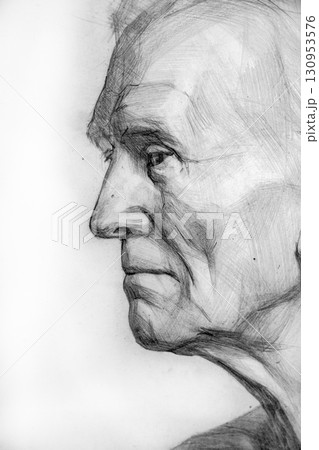 pencil drawing illustration, portrait, sketch pencil drawing illustration, portrait, sketch 130953576