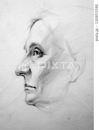 pencil drawing illustration, portrait, sketch pencil drawing illustration, portrait, sketch 130953598