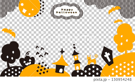 かわいい動画配信用の背景41　ハロウィン柄 130954248