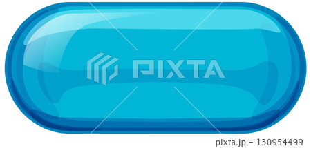 Blue Vitamin Pill Vector Illustration with Glossy Finish 130954499