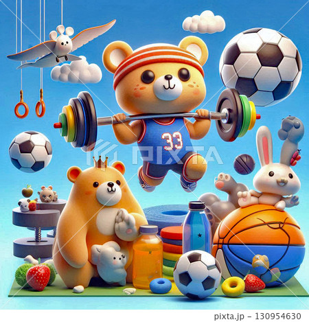 動物たちのスポーツ大会〔3〕 130954630