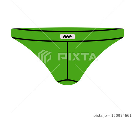 Man Thong Underpants and Underwear Green Clothing Vector Illustration 130954661