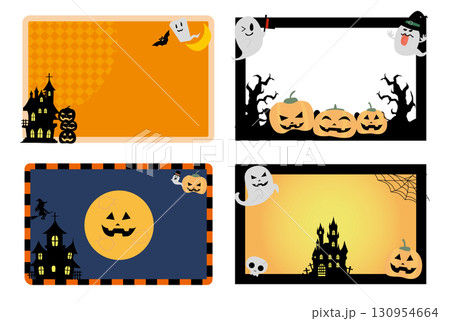 秋の可愛いハロウィンイラスト素材集 130954664