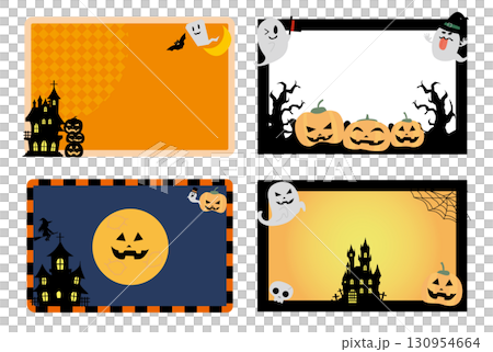 秋季可愛萬聖節插畫素材合集 130954664