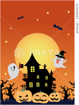 秋の可愛いハロウィンイラスト素材集 130954670