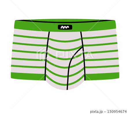 Man Trunks Underpants and Underwear Colorful Clothing Vector Illustration 130954674
