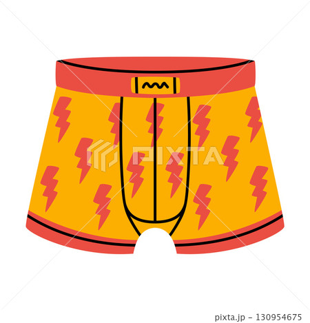 Man Boxer Briefs Underpants and Underwear Colorful Clothing Vector Illustration 130954675
