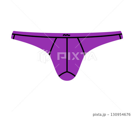 Man Strings Underpants and Underwear Colorful Clothing Vector Illustration 130954676