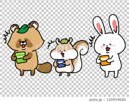 三隻森林動物對他們的存摺感到驚訝 三隻森林動物對他們的存摺感到驚訝 130954680