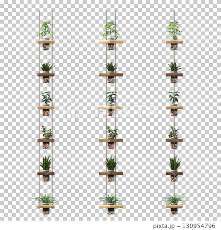 decorative flower in a pot isolate on a transparent background, 3D illustration, cg render decorative flower in a pot isolate on a transparent background, 3D illustration, cg render 130954796