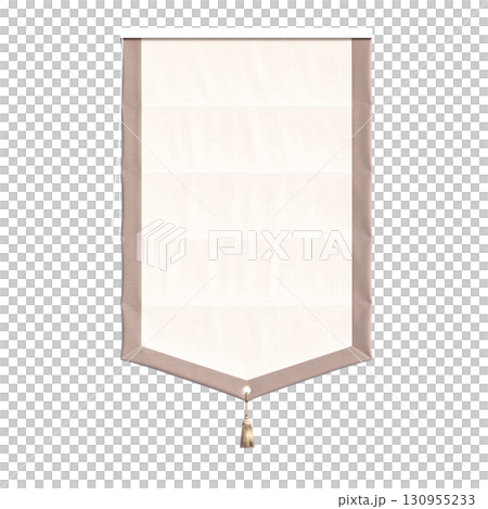 curtain isolated on a transparent background, interior decorations, 3D illustration, cg render 130955233