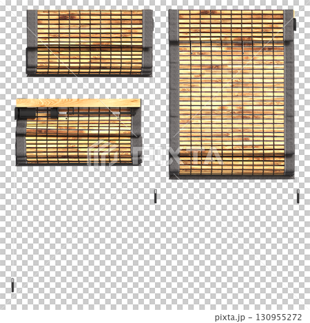 curtain isolated on a transparent background, interior decorations, 3D illustration, cg render 130955272