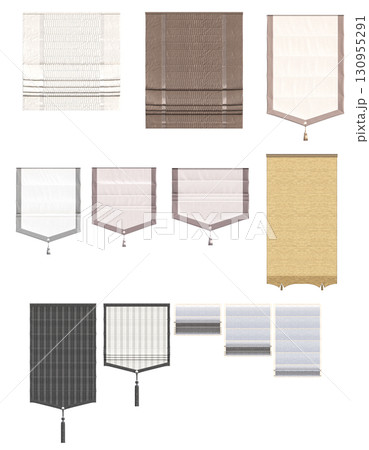 curtain isolated on a transparent background, interior decorations, 3D illustration, cg render curtain isolated on a transparent background, interior decorations, 3D illustration, cg render 130955291