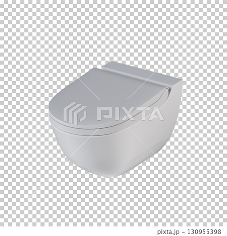Lavatory pan isolated on a transparent background, bidet, 3D illustration, and CG render Lavatory pan isolated on a transparent background, bidet, 3D illustration, and CG render 130955398