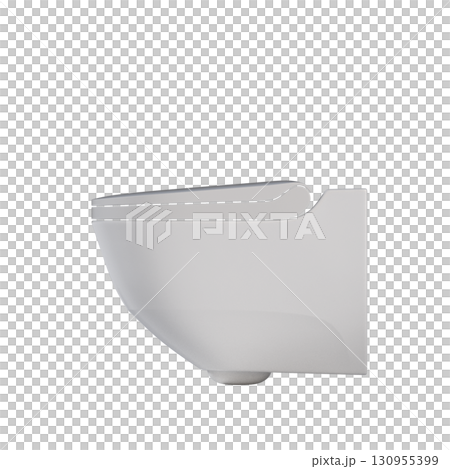 Lavatory pan isolated on a transparent background, bidet, 3D illustration, and CG render Lavatory pan isolated on a transparent background, bidet, 3D illustration, and CG render 130955399