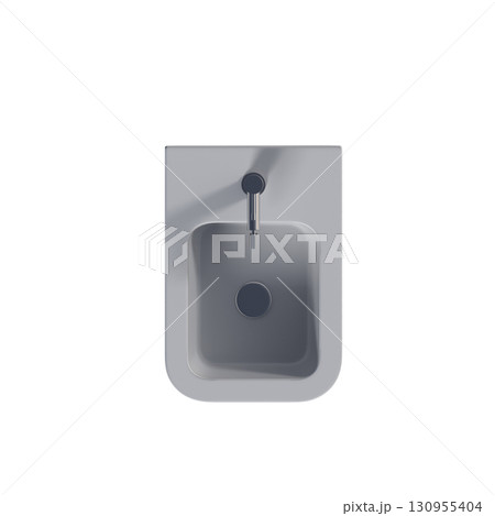 Lavatory pan isolated on a transparent background, bidet, 3D illustration, and CG render Lavatory pan isolated on a transparent background, bidet, 3D illustration, and CG render 130955404