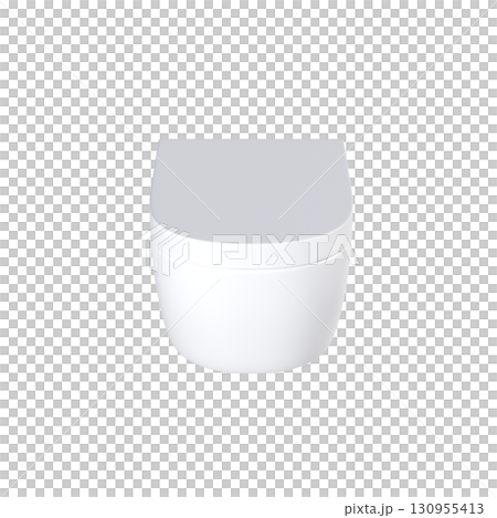 Lavatory pan isolated on a transparent background, bidet, 3D illustration, and CG render 130955413