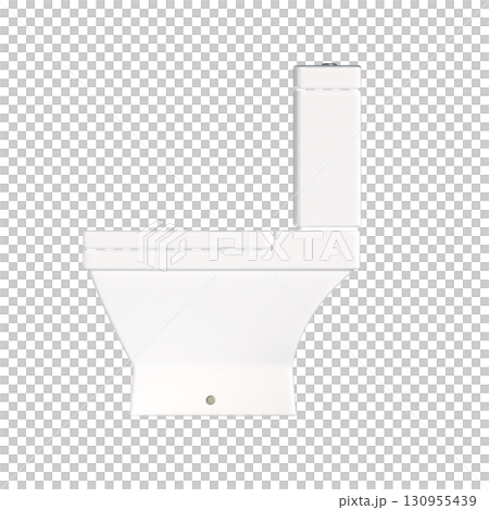Lavatory pan isolated on a transparent background, bidet, 3D illustration, and CG render 130955439