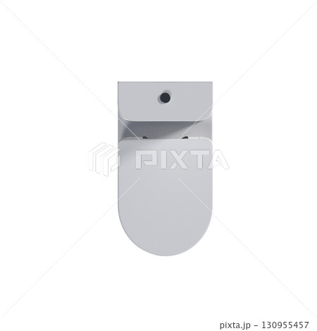 Lavatory pan isolated on a transparent background, bidet, 3D illustration, and CG render 130955457