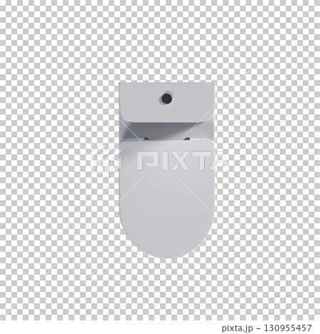 Lavatory pan isolated on a transparent background, bidet, 3D illustration, and CG render 130955457