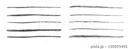 Crayon chalk brush stroke underline pen highlight. Vector hand drawn stoke element set for design texture templates, presentation, school, emphasis isolated on white background. Crayon chalk brush stroke underline pen highlight. Vector hand drawn stoke element set for design texture templates, presentation, school, emphasis isolated on white background. 130955491