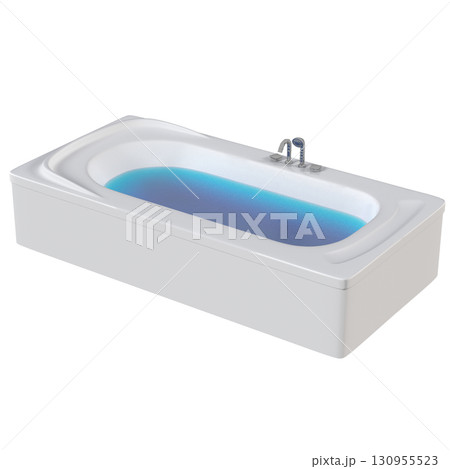 bathtub isolated on a transparent background, 3D illustration, and a CG render bathtub isolated on a transparent background, 3D illustration, and a CG render 130955523