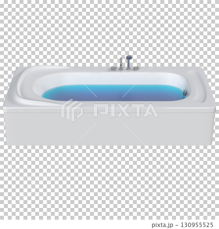 bathtub isolated on a transparent background, 3D illustration, and a CG render bathtub isolated on a transparent background, 3D illustration, and a CG render 130955525