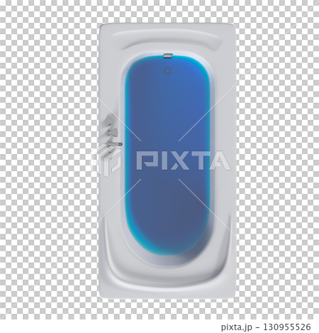 bathtub isolated on a transparent background, 3D illustration, and a CG render bathtub isolated on a transparent background, 3D illustration, and a CG render 130955526
