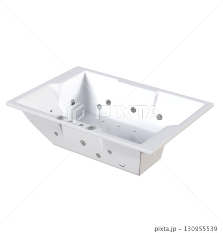 bathtub isolated on a transparent background, 3D illustration, and a CG render 130955539