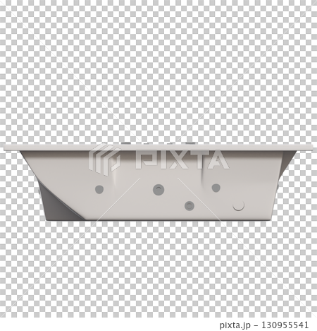 bathtub isolated on a transparent background, 3D illustration, and a CG render bathtub isolated on a transparent background, 3D illustration, and a CG render 130955541