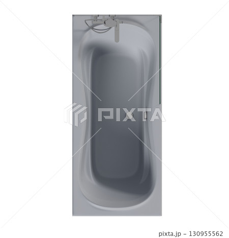 bathtub isolated on a transparent background, 3D illustration, and a CG render bathtub isolated on a transparent background, 3D illustration, and a CG render 130955562