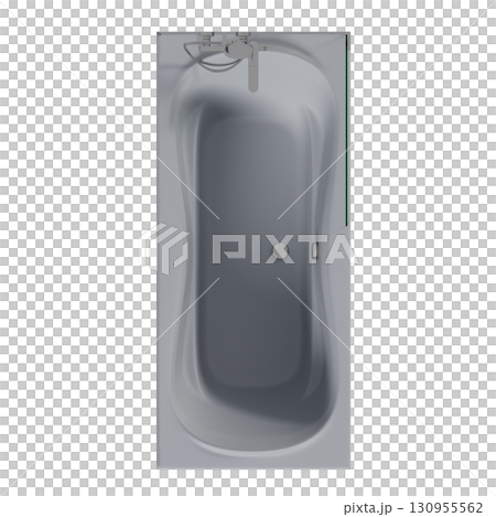 bathtub isolated on a transparent background, 3D illustration, and a CG render bathtub isolated on a transparent background, 3D illustration, and a CG render 130955562