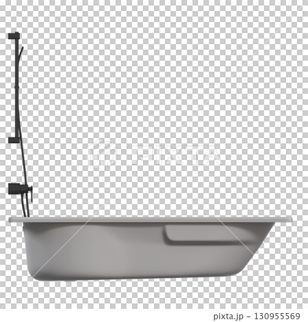 bathtub isolated on a transparent background, 3D illustration, and a CG render bathtub isolated on a transparent background, 3D illustration, and a CG render 130955569