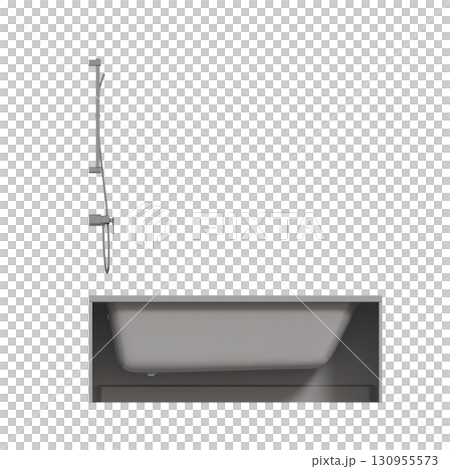 bathtub isolated on a transparent background, 3D illustration, and a CG render bathtub isolated on a transparent background, 3D illustration, and a CG render 130955573