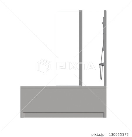 bathtub isolated on a transparent background, 3D illustration, and a CG render 130955575