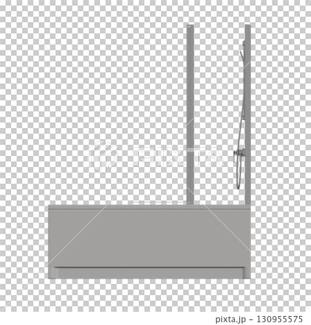 bathtub isolated on a transparent background, 3D illustration, and a CG render 130955575