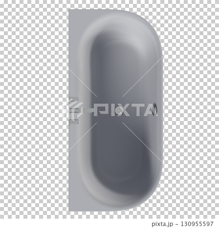 bathtub isolated on a transparent background, 3D illustration, and a CG render bathtub isolated on a transparent background, 3D illustration, and a CG render 130955597