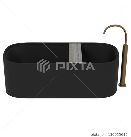 bathtub isolated on a transparent background, 3D illustration, and a CG render 130955615