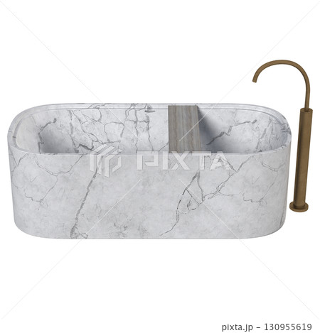 bathtub isolated on a transparent background, 3D illustration, and a CG render bathtub isolated on a transparent background, 3D illustration, and a CG render 130955619