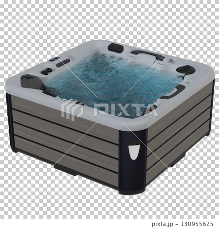 bathtub isolated on a transparent background, 3D illustration, and a CG render bathtub isolated on a transparent background, 3D illustration, and a CG render 130955625